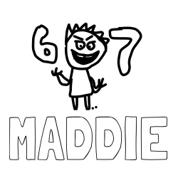Online Created Coloring Page - MADDIE Coloring Page and 676767676767676767676767