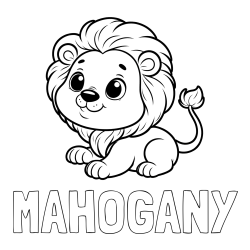 Online Created Coloring Page - MAHOGANY Coloring Page and Playful Baby Lion Coloring Page