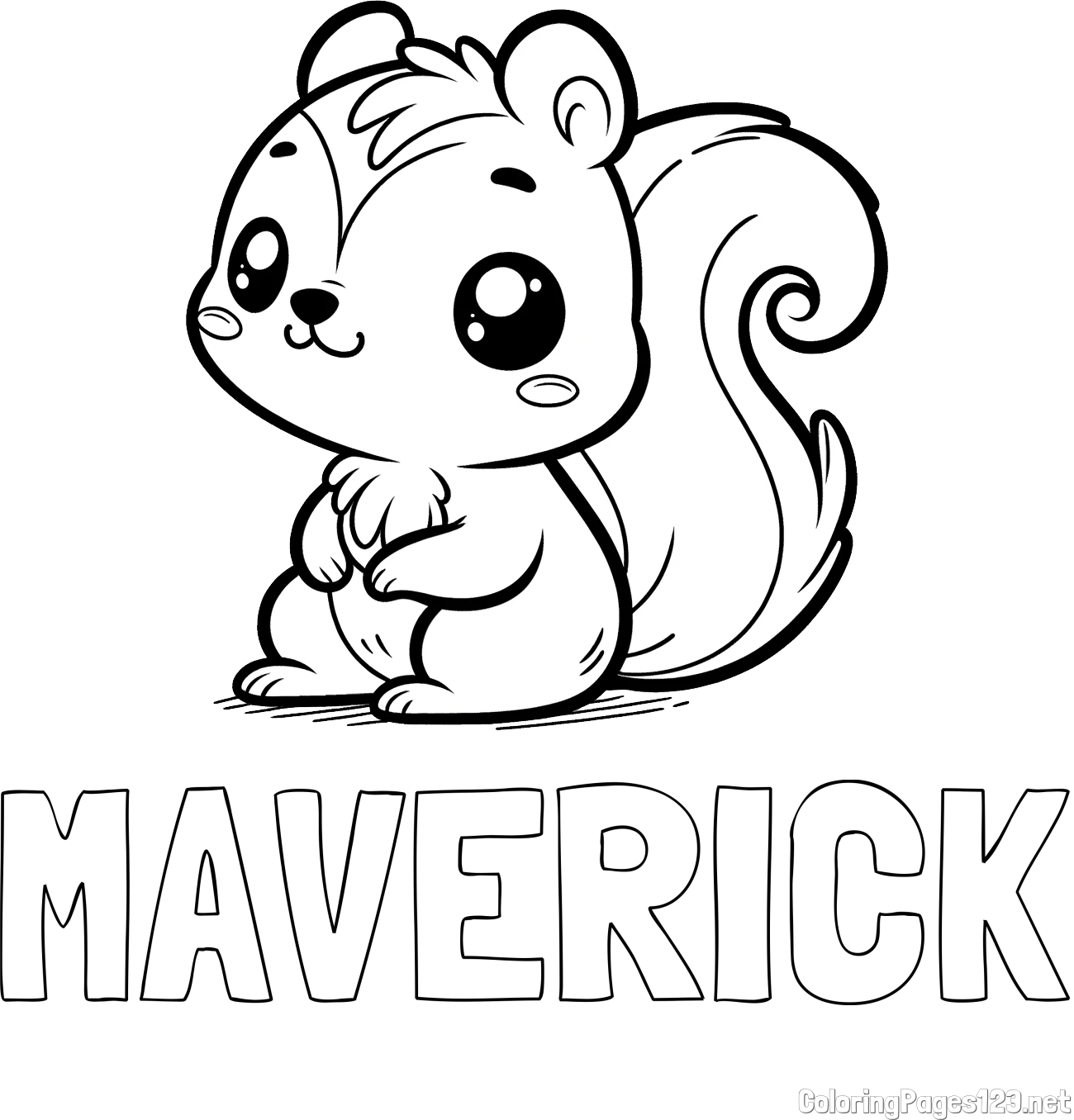 MAVERICK Coloring Page and Coloring Page of Cute Squirtle
