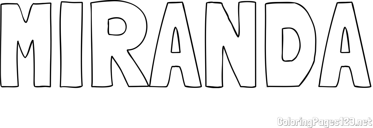 MIRANDA Coloring Page