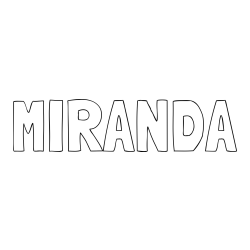 Online Created Coloring Page - MIRANDA Coloring Page