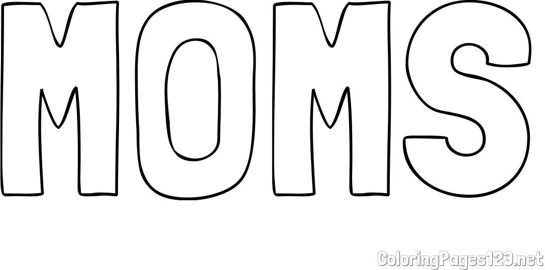 MOMS Coloring Page