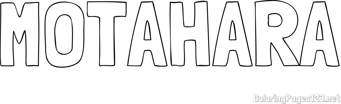 MOTAHARA Coloring Page