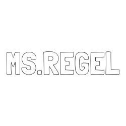 MS.REGEL Coloring Page