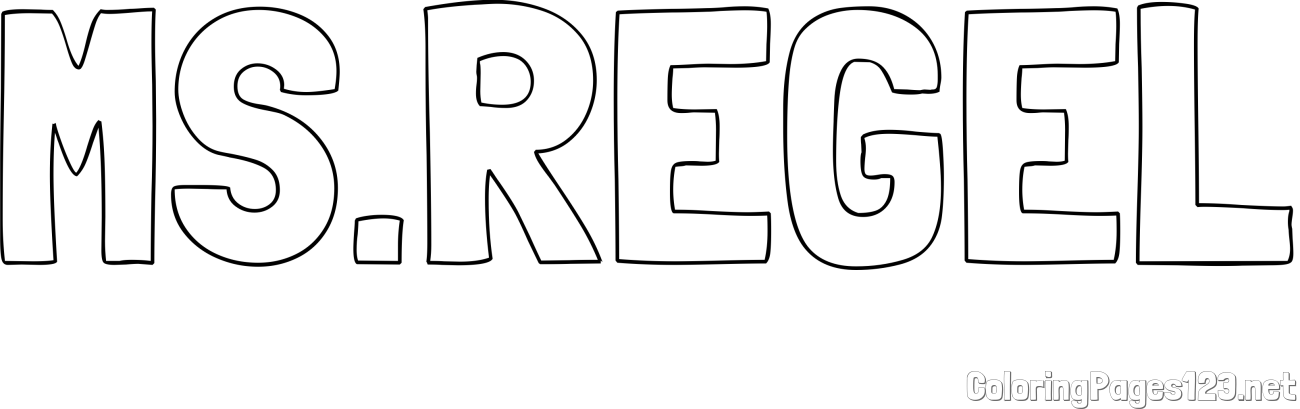 MS.REGEL Coloring Page