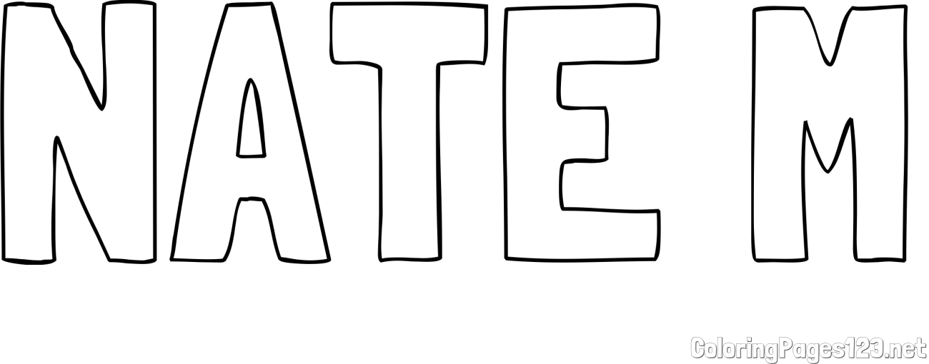 NATE M Coloring Page
