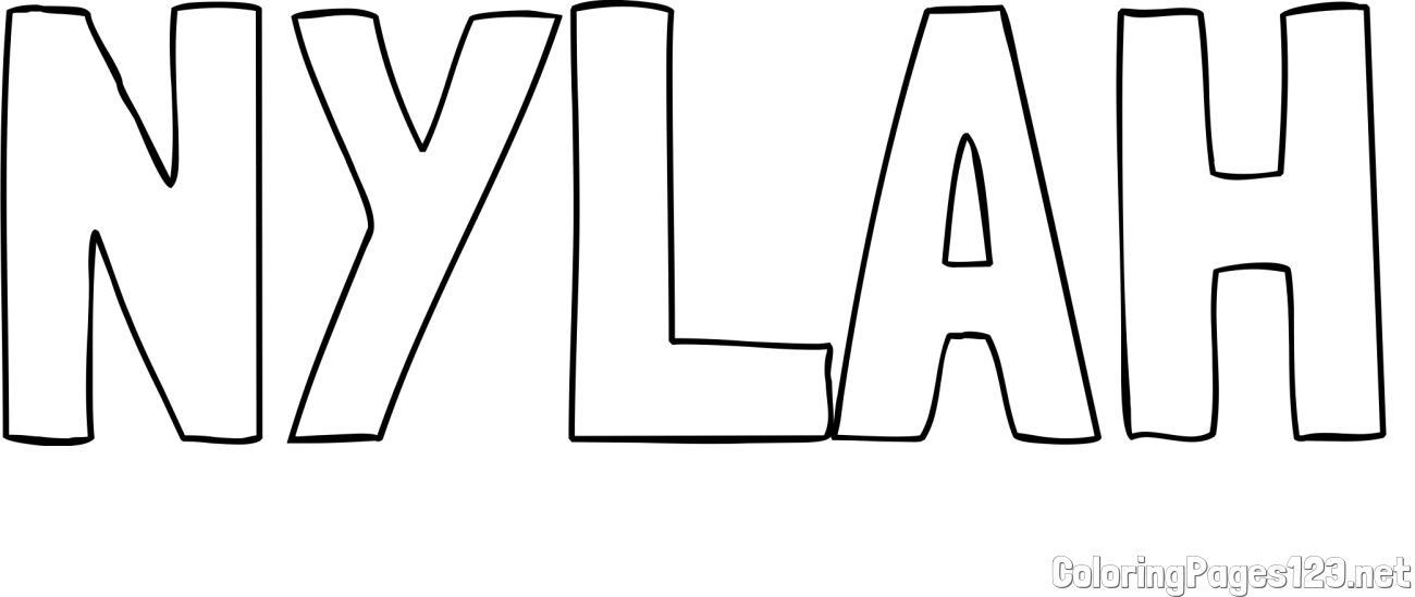 NYLAH Coloring Page