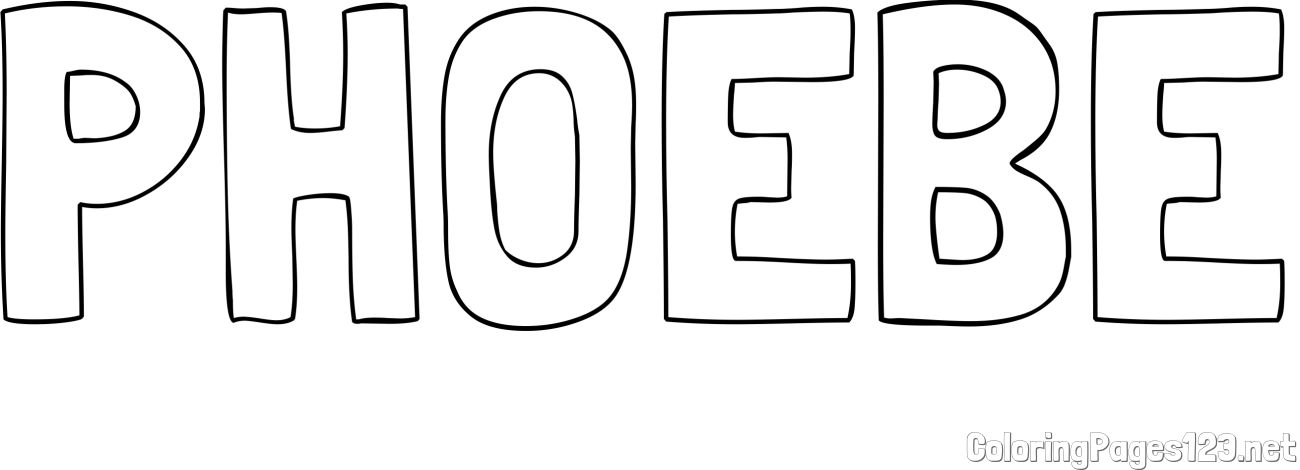 PHOEBE Coloring Page