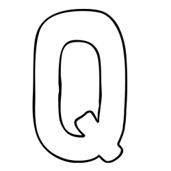 Online Created Coloring Page - Q Coloring Page