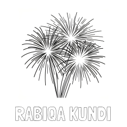 Online Created Coloring Page - RABIQA KUNDI Coloring Page and Beautiful Fireworks Coloring Page