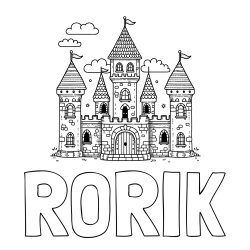 Online Created Coloring Page - RORIK Coloring Page and Old Castle Coloring Page for Kids -