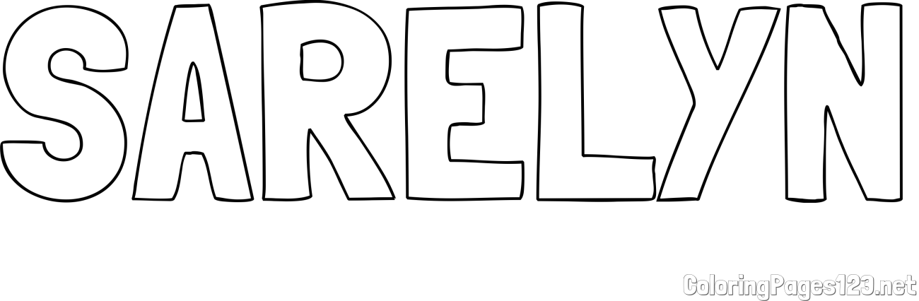 SARELYN Coloring Page