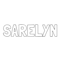Online Created Coloring Page - SARELYN Coloring Page