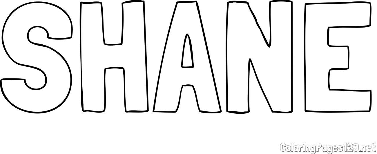 SHANE Coloring Page