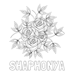 Online Created Coloring Page - SHAPHONYA Coloring Page and Rose Mandala Coloring Page