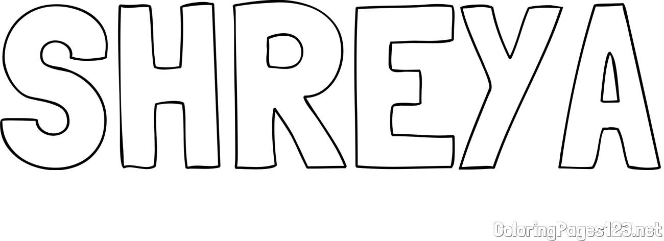 SHREYA Coloring Page