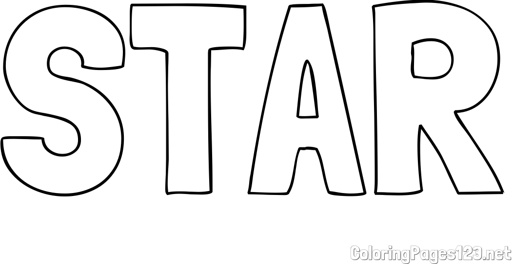 STAR Coloring Page