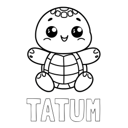 Online Created Coloring Page - TATUM Coloring Page and Easy Coloring Page of Turtle
