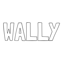 Online Created Coloring Page - WALLY Coloring Page
