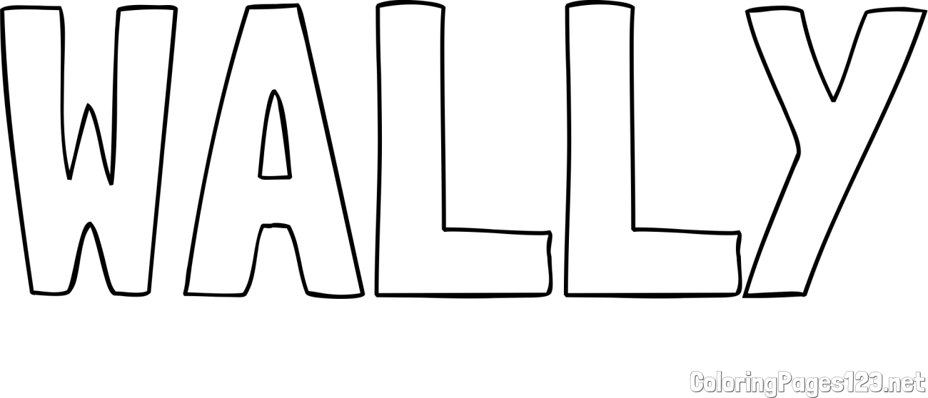 WALLY Coloring Page