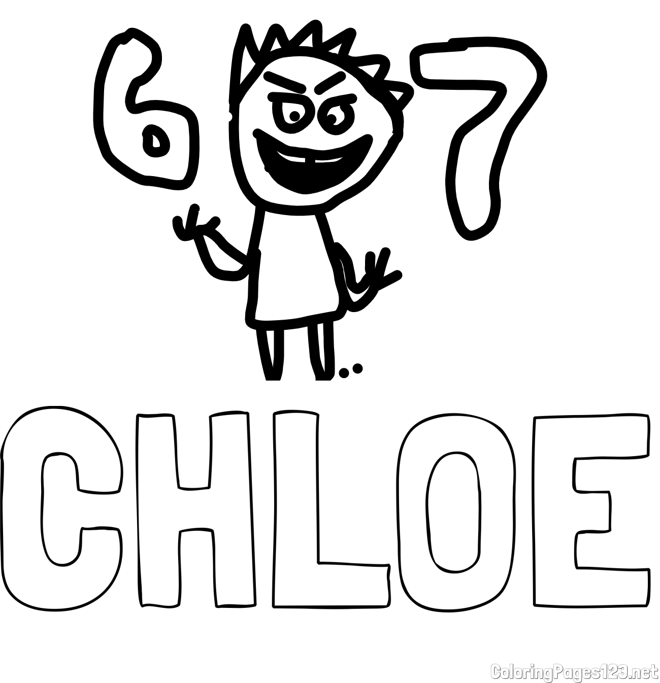 CHLOE Coloring Page and 676767676767676767676767