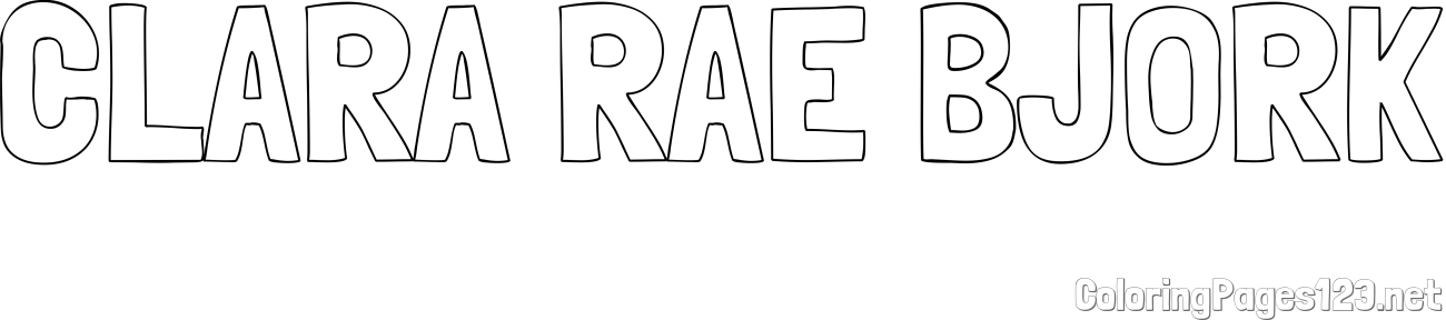 CLARA RAE BJORK Coloring Page
