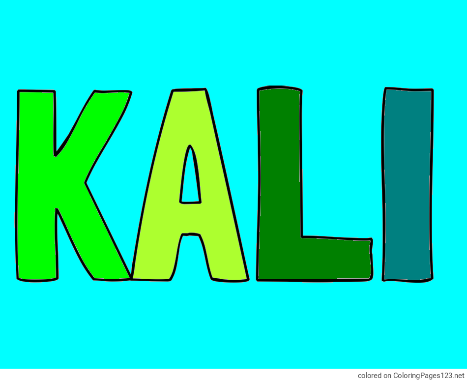 Colored coloring page - KALI Coloring Page