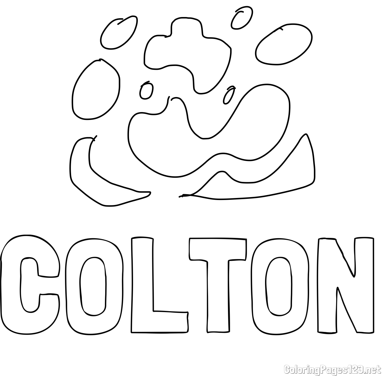 COLTON Coloring Page and Doodle