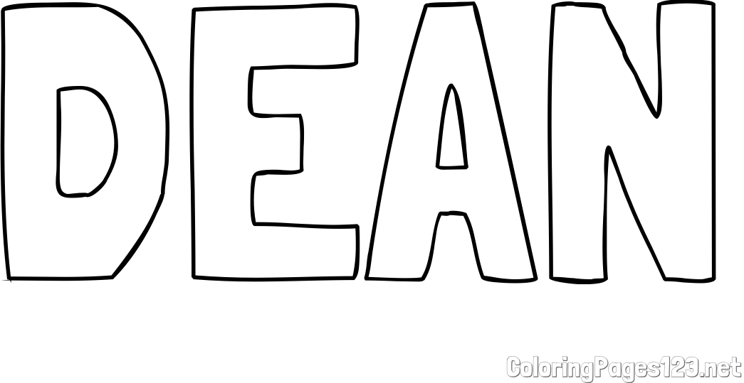 DEAN Coloring Page