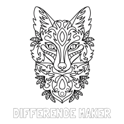 Online Created Coloring Page - DIFFERENCE MAKER Coloring Page and Wolf Mandala Coloring Page