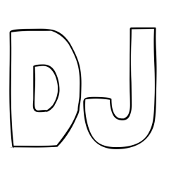 Online Created Coloring Page - DJ Coloring Page