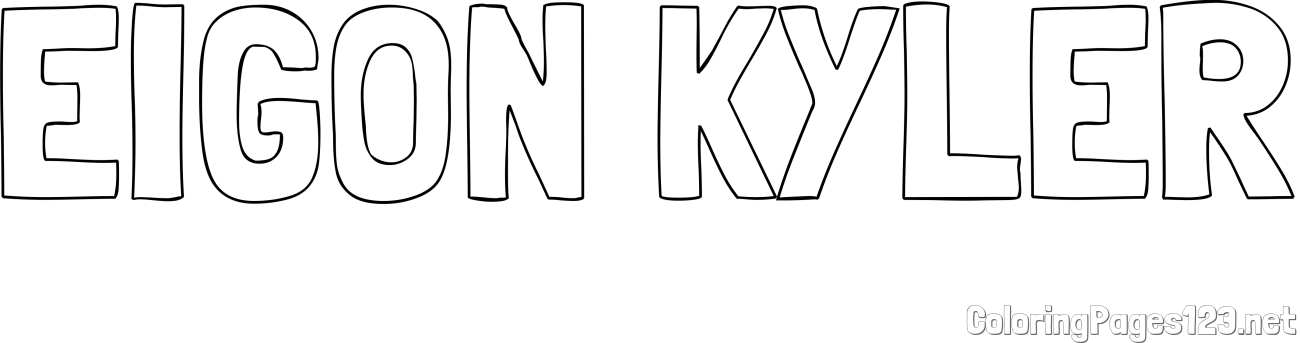 EIGON KYLER Coloring Page