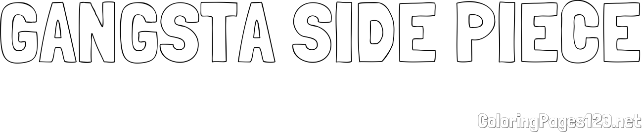 GANGSTA SIDE PIECE Coloring Page