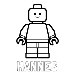 Online Created Coloring Page - HANNES Coloring Page and Easy LEGO Character Coloring Page