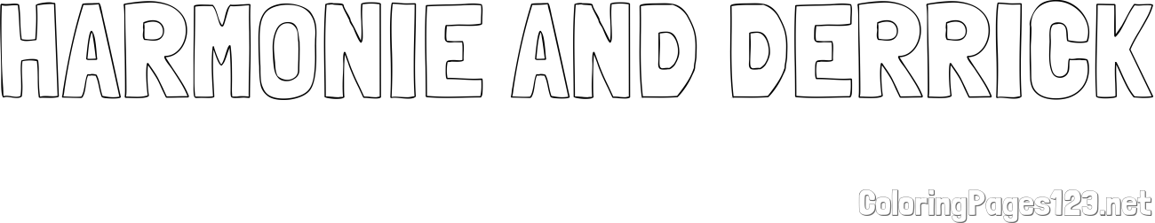 HARMONIE AND DERRICK Coloring Page