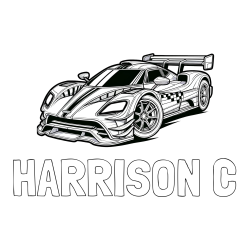 Online Created Coloring Page - HARRISON C Coloring Page and Coloring Page of a Futuristic Racing Car
