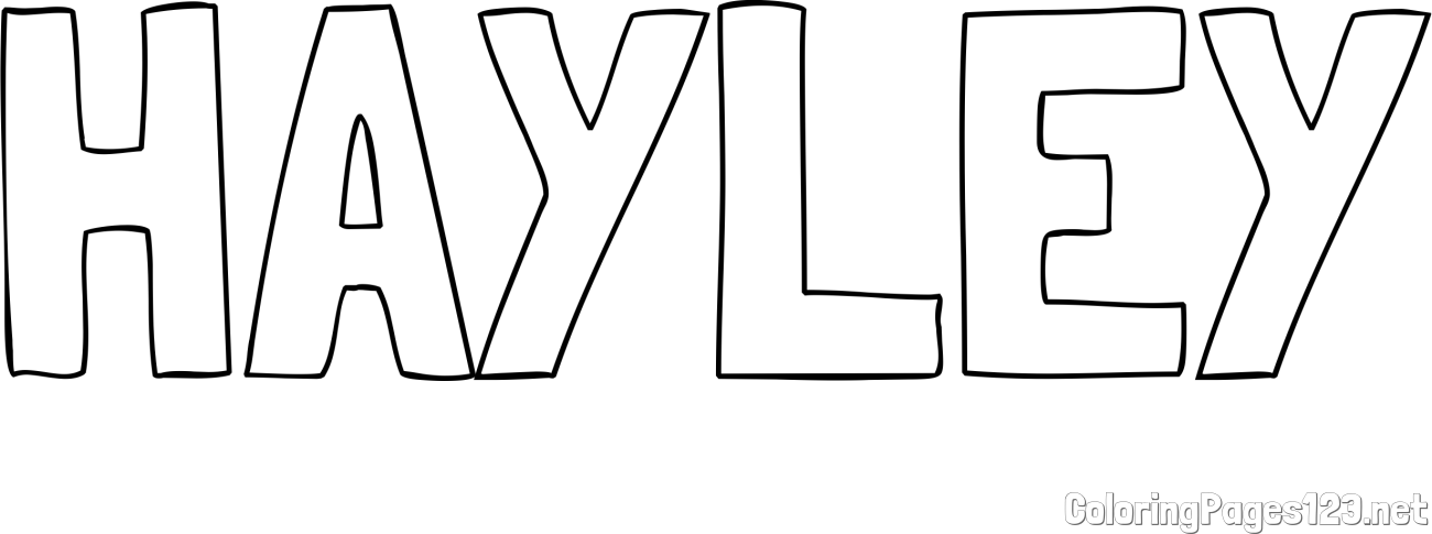 HAYLEY Coloring Page
