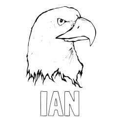 Online Created Coloring Page - IAN Coloring Page and American Bald Eagle Head Coloring Page