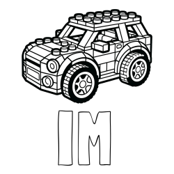 Online Created Coloring Page - IM Coloring Page and LEGO Car Coloring Page