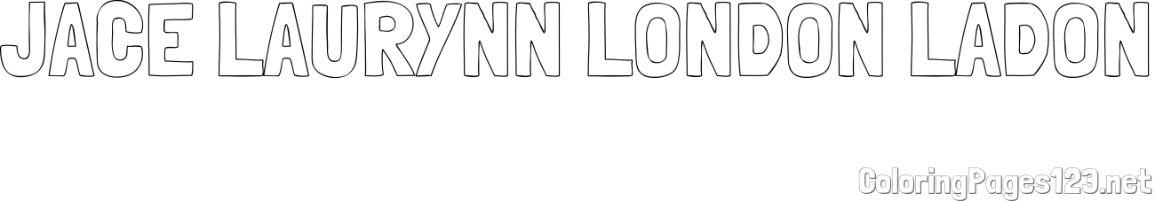 JACE LAURYNN LONDON LADON Coloring Page