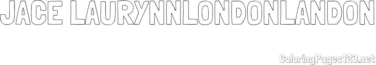 JACE LAURYNNLONDONLANDON Coloring Page