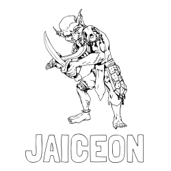 JAICEON Coloring Page and Fierce Goblin Coloring Page