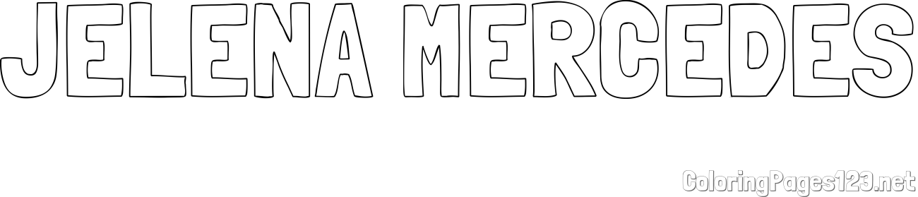 JELENA MERCEDES Coloring Page