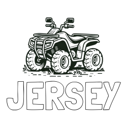 Online Created Coloring Page - JERSEY Coloring Page and Four-Wheeler Coloring Page