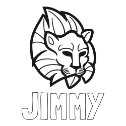 JIMMY Coloring Page and Abstract Lion Face Coloring Page