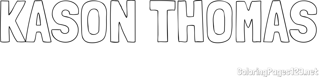 KASON THOMAS Coloring Page