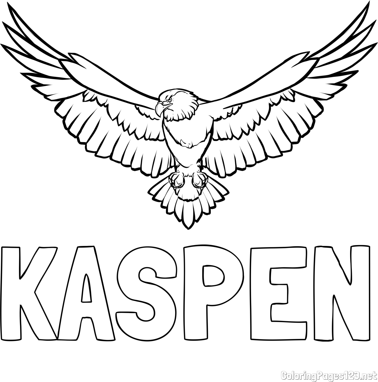 KASPEN Coloring Page and Eagle on the Prowl Coloring Page
