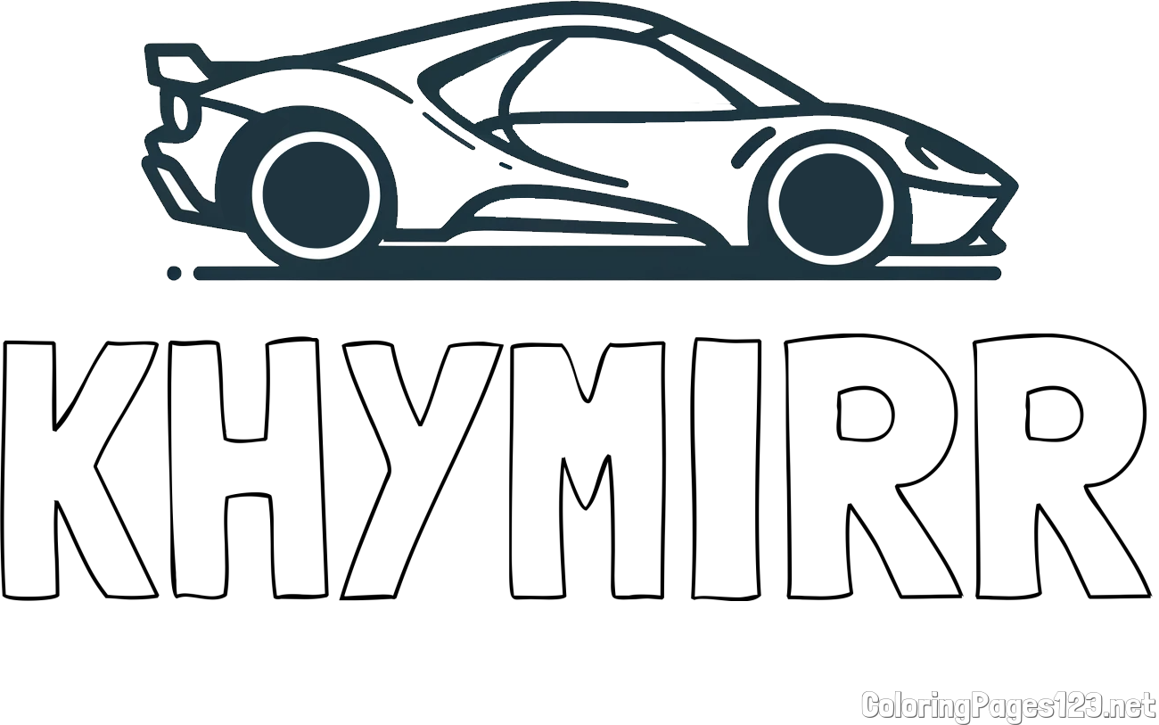 KHYMIRR Coloring Page and Simple Coloring Page of a Racing Car