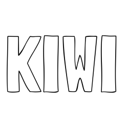 Online Created Coloring Page - KIWI Coloring Page