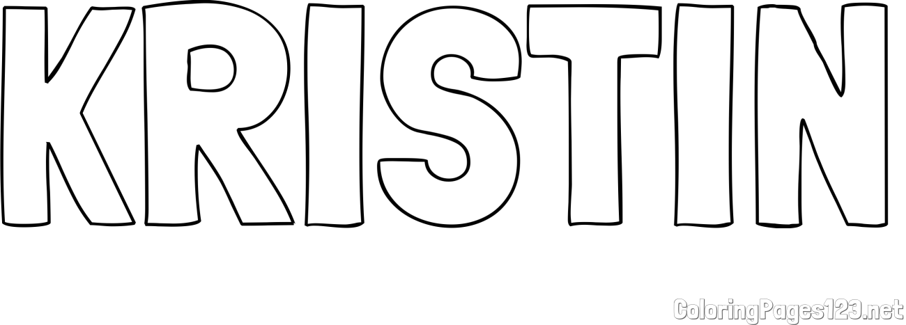KRISTIN Coloring Page